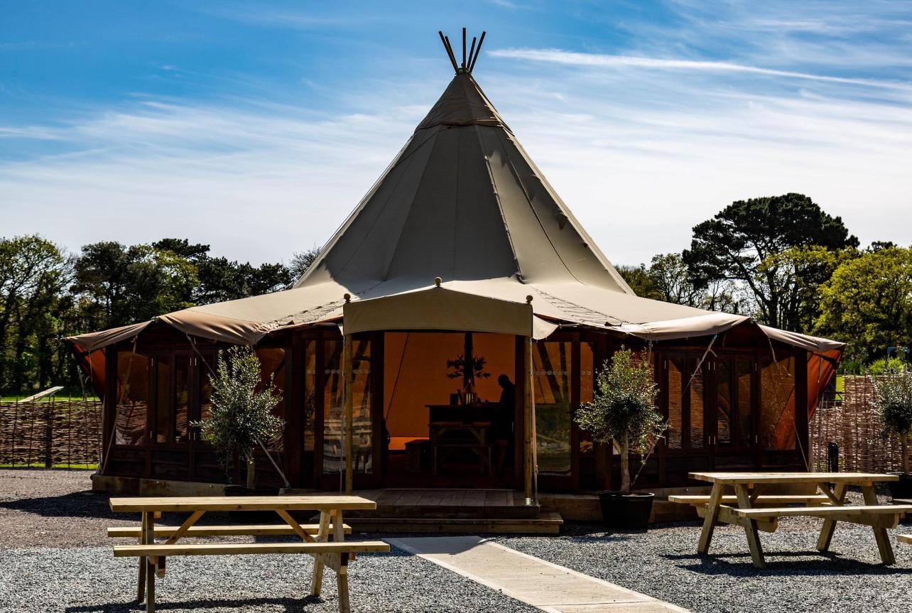 The Big Hat Tipi at The Lodge at Woburn Farm